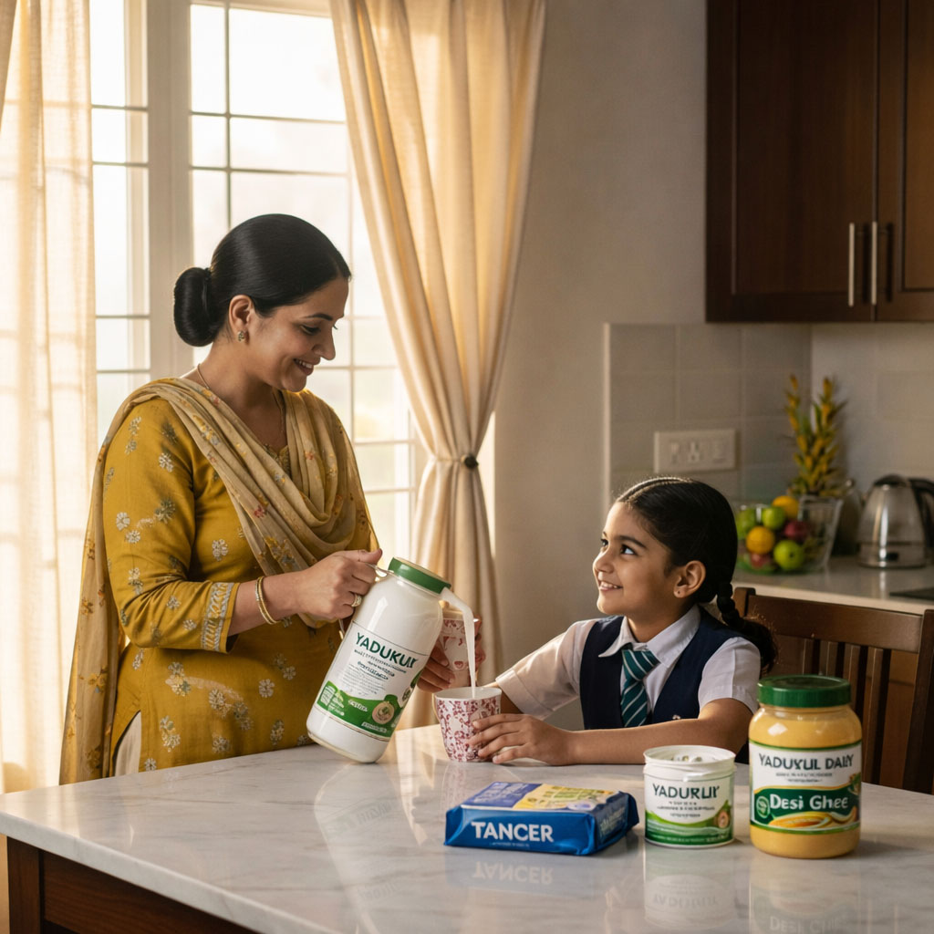 Daily fresh dairy for family