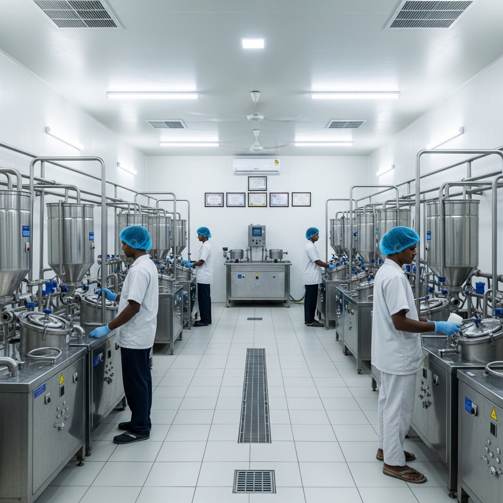 Yadukul Dairy processing facility interior